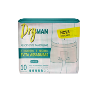 Absorvente Masculino Com 10 Unidades - Dry Man