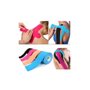 Fita kinesio tape bandagem elástica fisioterapia adesiva muscular alívio dor lesão atleta cinesiologia – MAKEDA