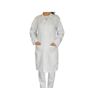 Jaleco Oxford Feminino Manga Longa Branco.