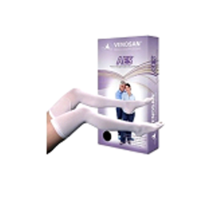 Meia aesagh 18 mmhg M pé aberto branca venosan.