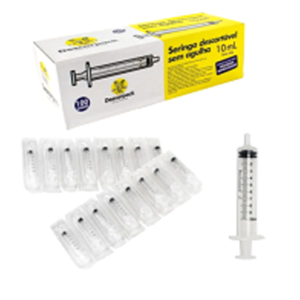 caixa de seringa Descartável DescarpackSlip Sem Agulha 20ml