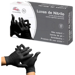 Luvas de Nitrilo Preta Luvix